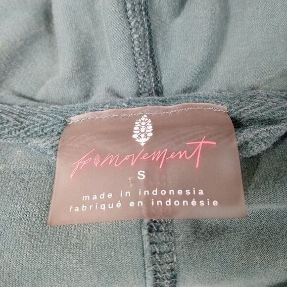 Free People FP Movement Hot Shot Long Sleeve Hooded Jumpsuit Sage Green Size S - Picture 3 of 7